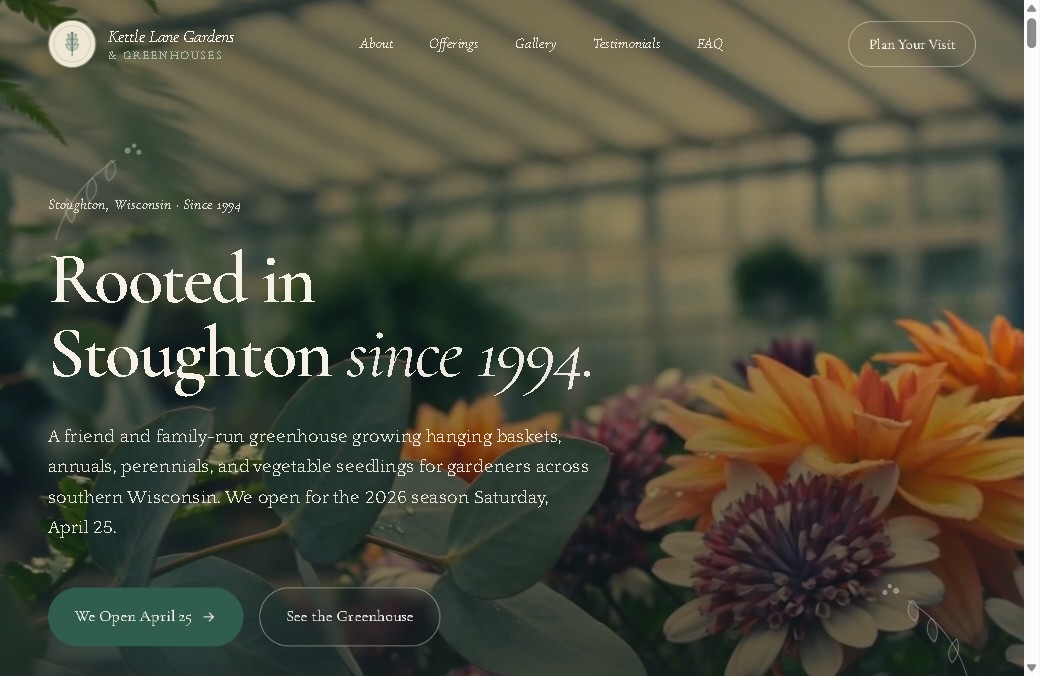 Kettle Lane Gardens hero screenshot