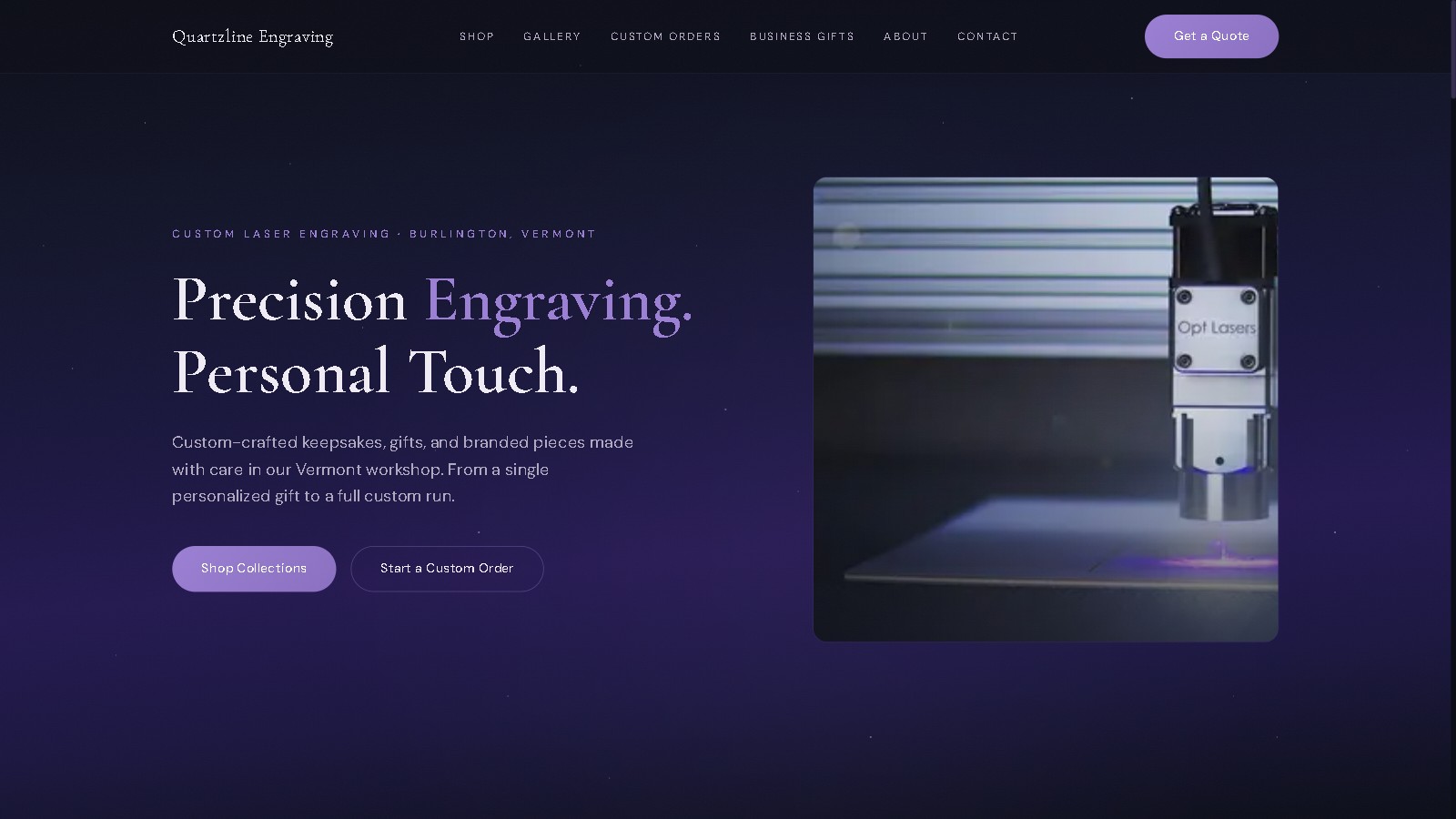 Quartzline Engraving hero screenshot