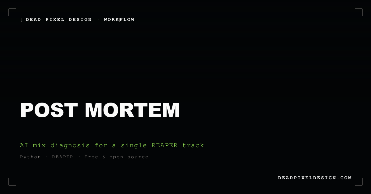 Post Mortem workflow preview